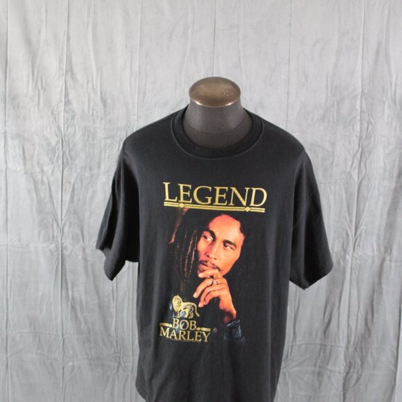 Retro Band Shirt - Bob Marley Legend Album Cover Zion Rootswear - Men's 2XL - Picture 4 of 11